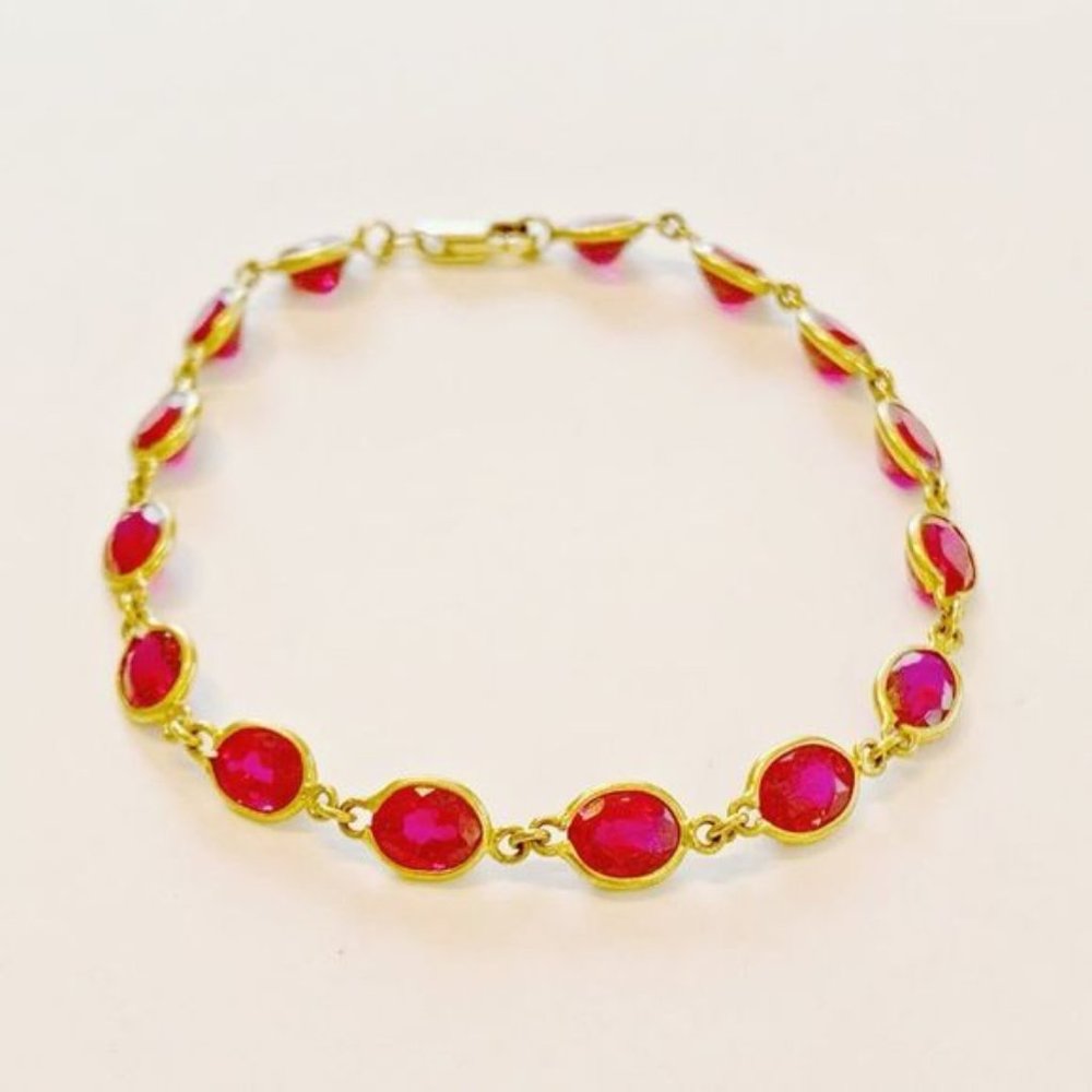 12kt Gold and Ruby Bracelet